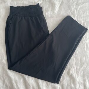 CALVIN KLEIN Black Smocked Waist Pants